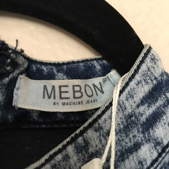 Mebon Denim Bodycon Dress Size M - Picture 4 of 6